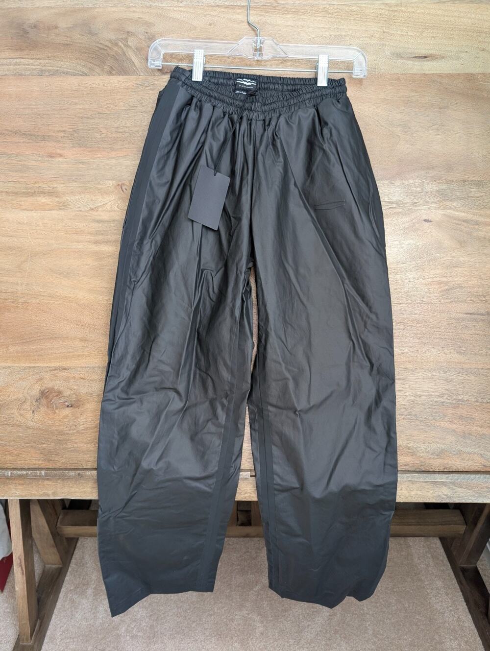 Harley-Davidson Pants Womens XS Black Linen Blend Street Wear Elastic Waist NWT